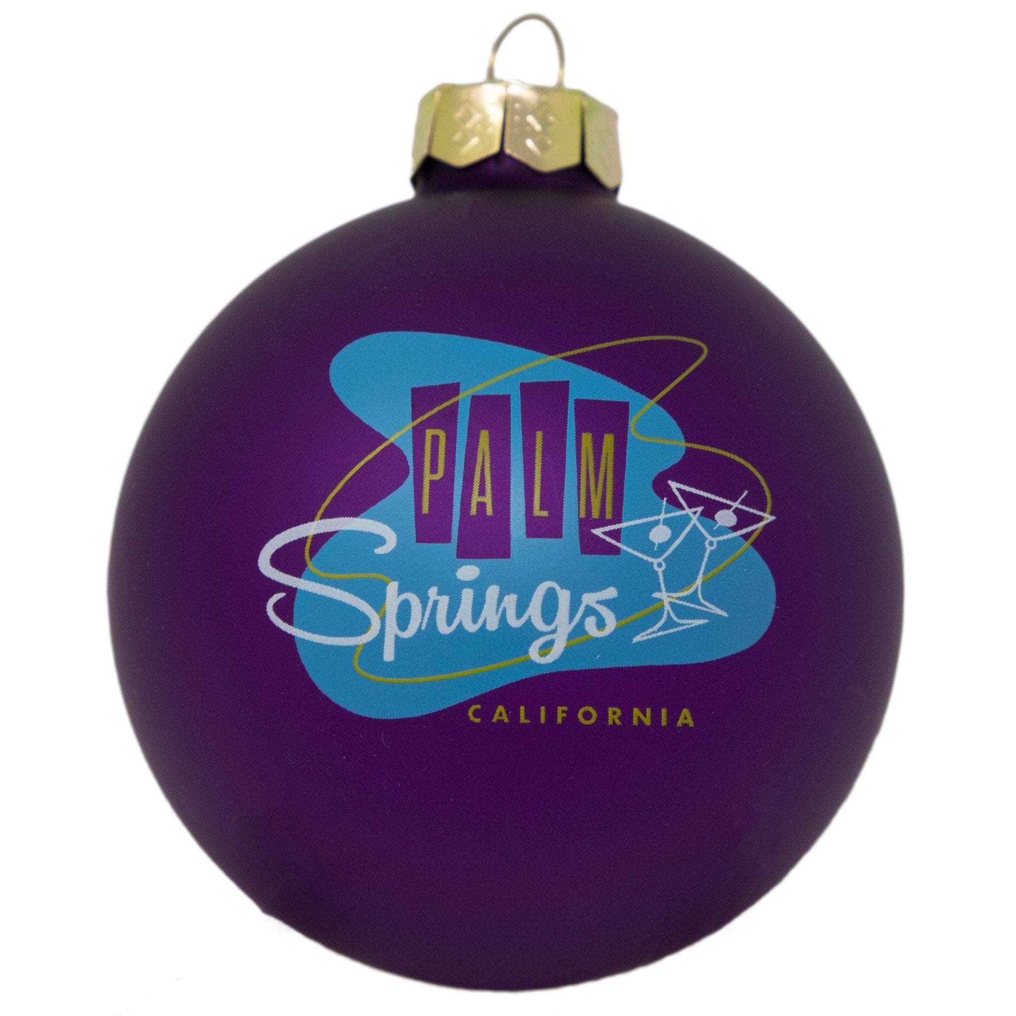Palm Springs Martini Glass Ornaments - Matte Purple - Destination PSP