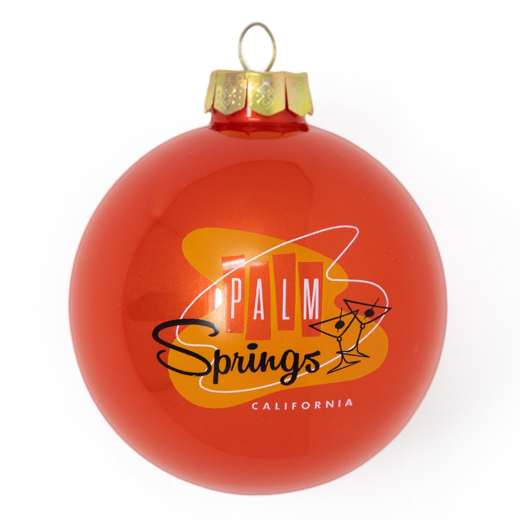 Palm Springs Martini Glass Ornaments - Orange - Destination PSP