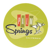 Palm Springs Martini Vinyl Coaster Assorted Set of 8 - Destination PSP