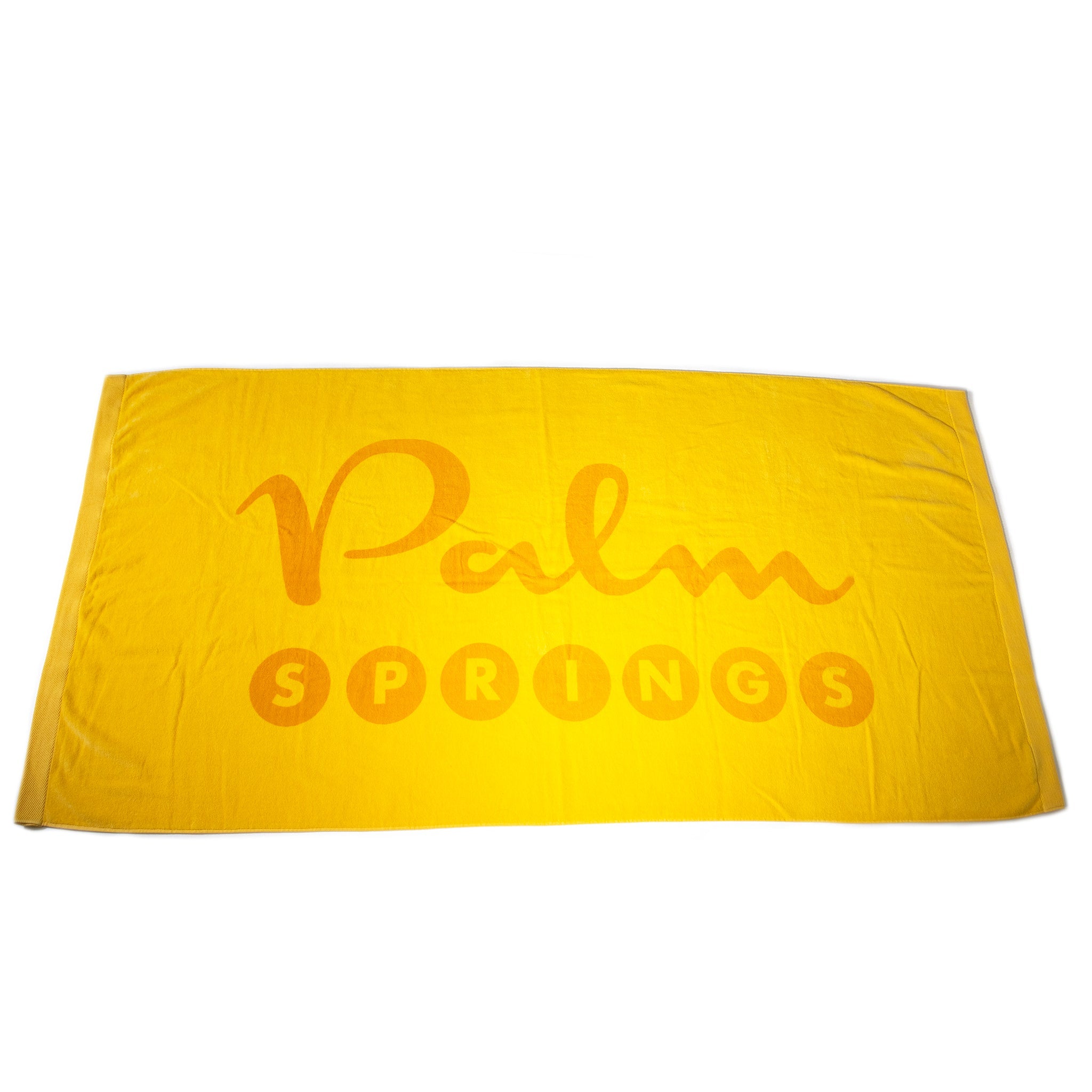 Palm Springs Pool Towel - Yellow - Destination PSP