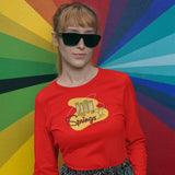 Palm Springs Retro Martini Unisex Long Sleeve T-shirt - Poppy