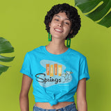 Palm Springs Retro Martini Unisex T-shirt - Neon Blue