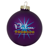 Palm Springs Starburst Holiday Glass Ornament - Matte Purple