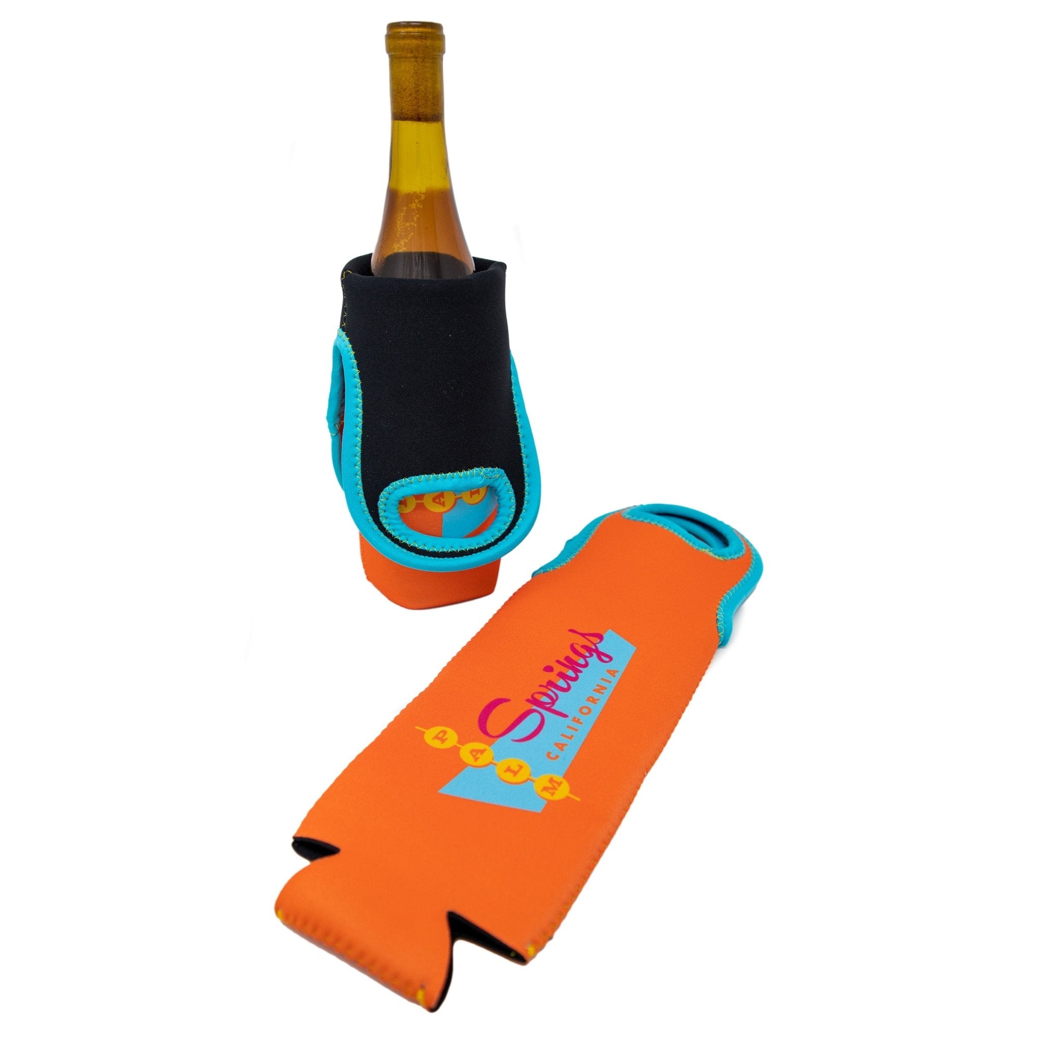 Palm Springs Wine Bag Tote - Retro Diner Design Orange - Destination PSP