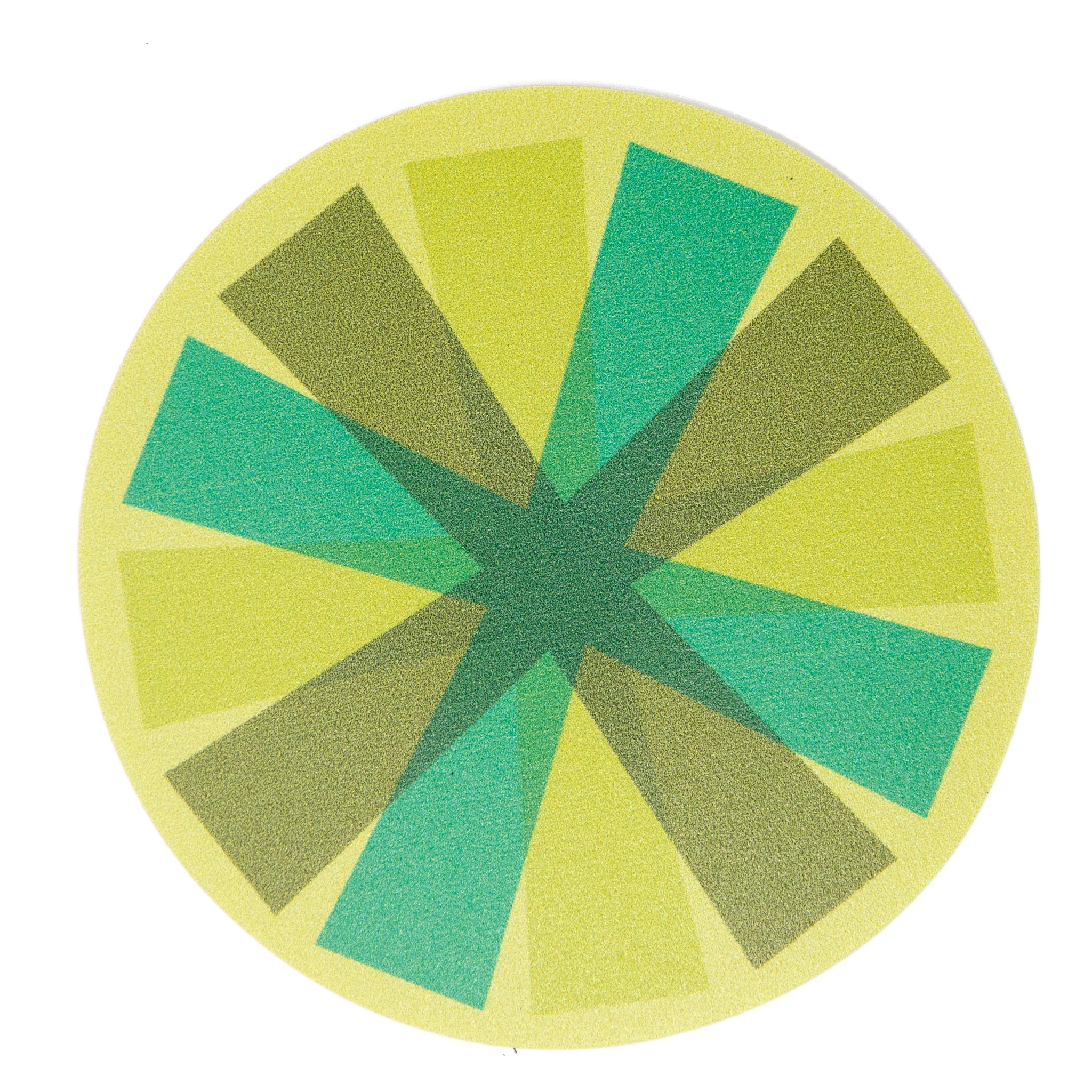 Pinwheel Vinyl Coaster Set of 8 - Green