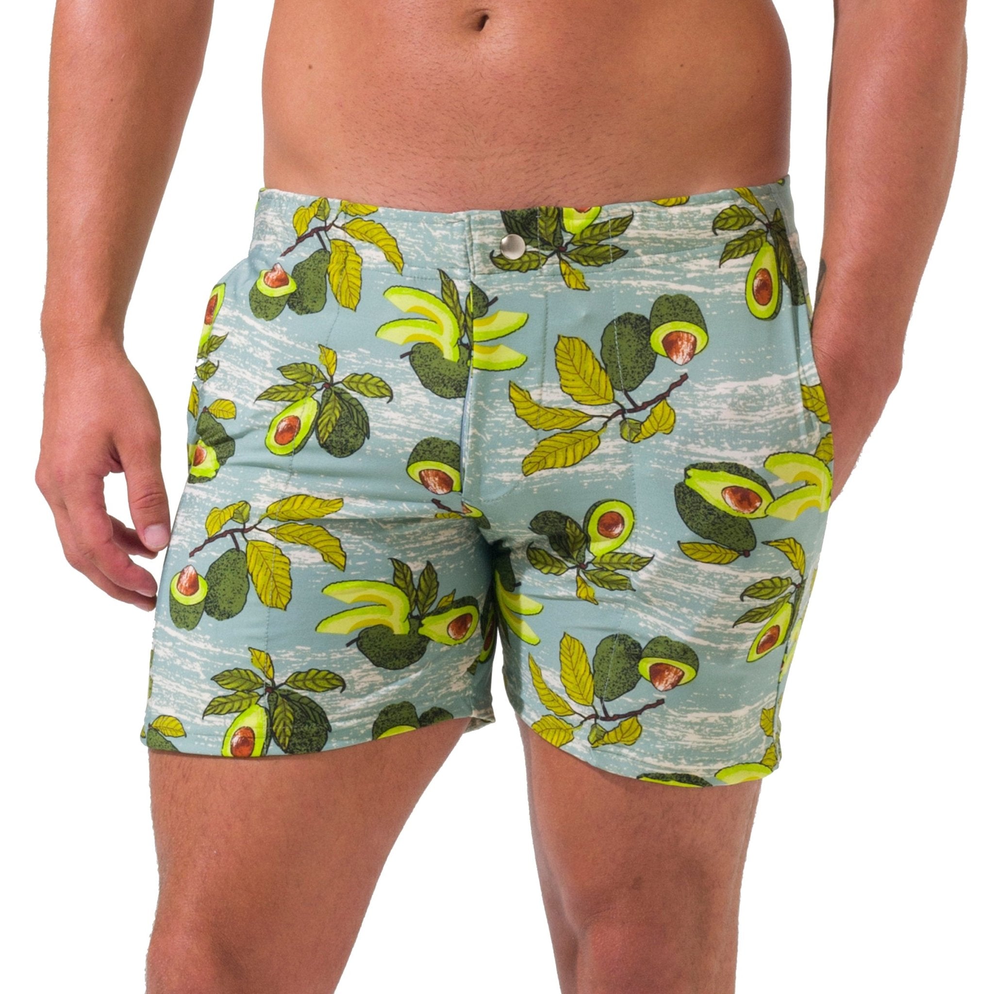 Rafa\'s Avocado Swim Shorts: | Destination PSP Midcentury Charm