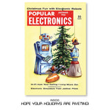 Retro Vintage Ad Holiday Card - Popular Electronics