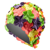 Retro Sporti Flower Swim Cap - Yellow, Hot Pink, Emerald, Purple