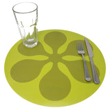 Round Modfest Vinyl Placemat - Chartreuse