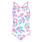 Snapper Rock Fuschia Lily X-Back Girls Swimsuit