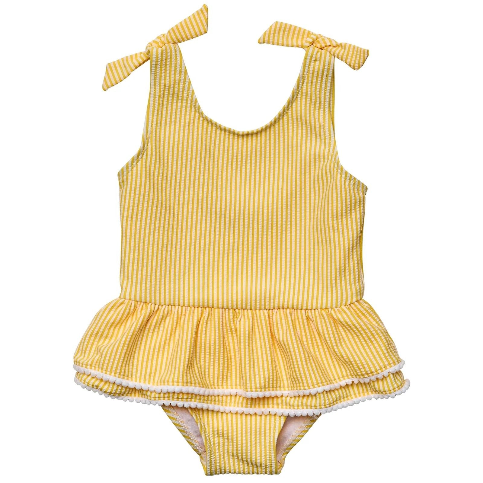 Snapper Rock Marigold Stripe Skirt Swimsuit - Destination PSP