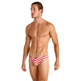 St. Tropez Low Rise Swim Brief Red Sailor Stripes