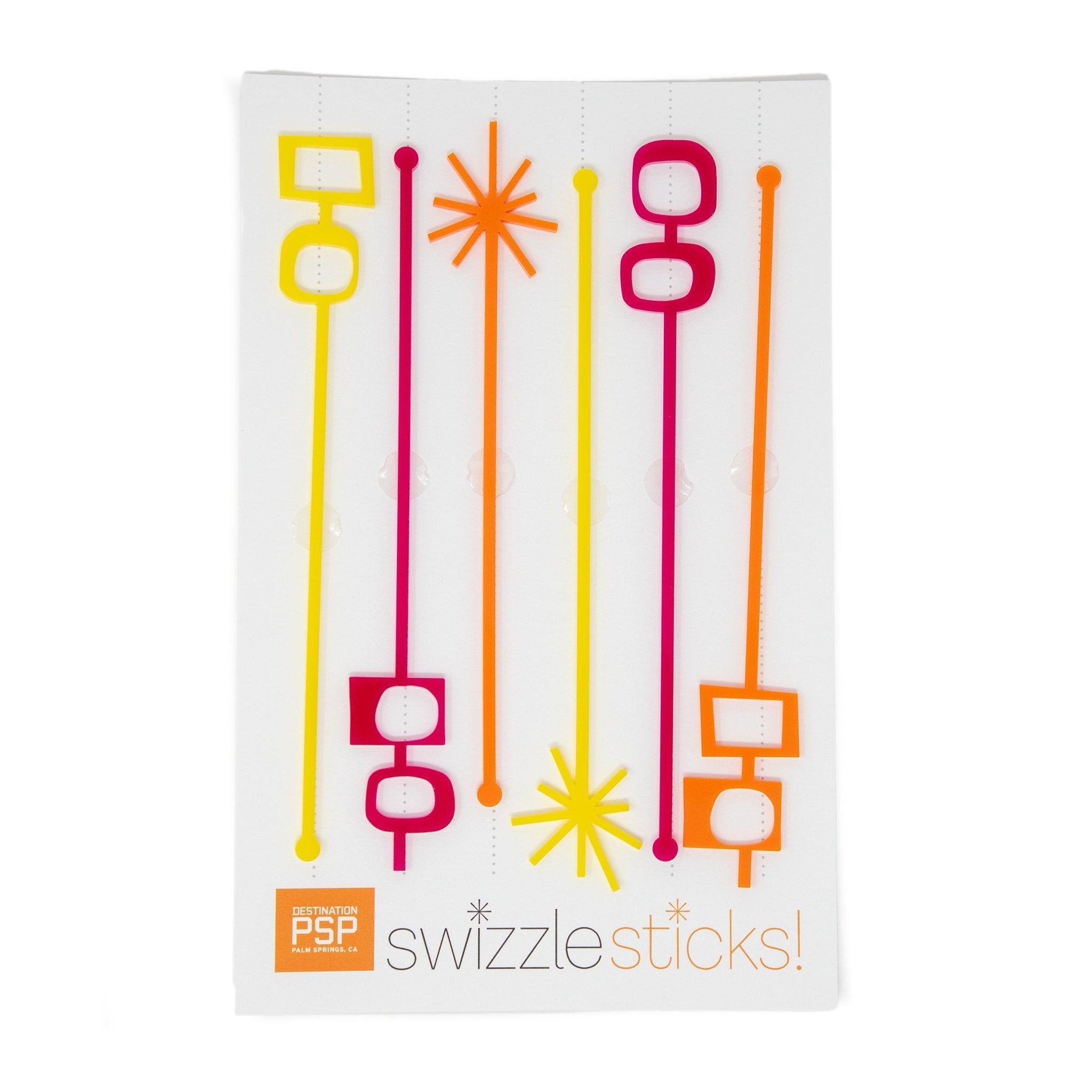 Swizzle Stick Set - Atomic Orange Yellow - Destination PSP