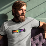 Unisex T-shirt - Great Autos Ringer - Heather Grey