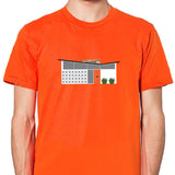 Midcentury Butterfly House Unisex T-shirt - Orange