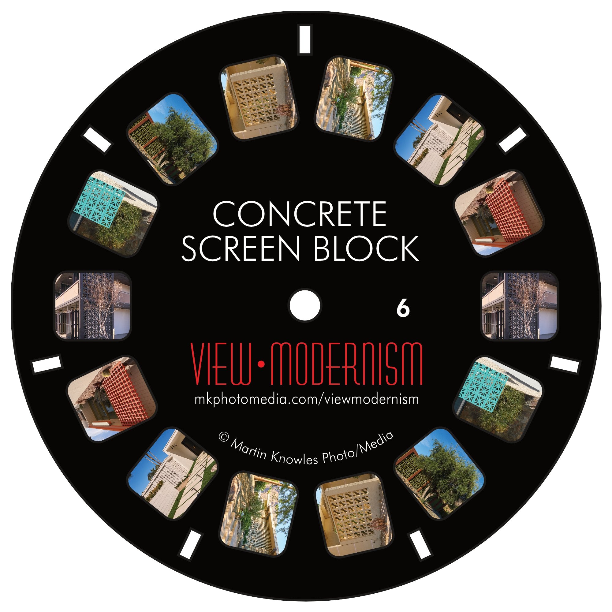 View Modernism Stereoscopic Reel - Concrete Screen Block - Destination PSP