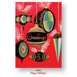 Vintage Ornaments Holiday Card - Happy Holidays